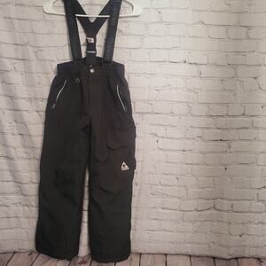 Gerry Youth Sz M (10-12) Black Performance Snow Pants Removable Suspenders EUC!!